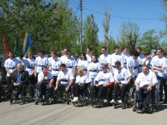 Участники акции - люди с ограниченными возможностями